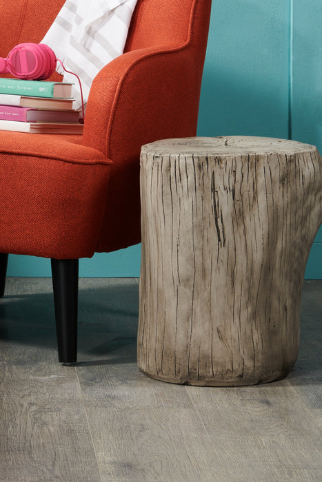 Jordy 15\" Faux Wood  Accent Table - Silver