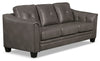 Andi Leather-Look Fabric Sofa – Grey - Glam style Sofa in Grey
