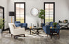 Kassia Linen-Look Sofa - Blue 