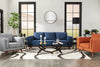 Kassia Linen-Look Sofa - Blue 
