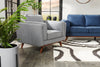 Kassia Linen-Look Chair - Grey 