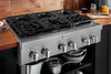 KitchenAid 36'' 6-Burner Commercial-Style Gas Range Top - KCGC506JSS - Range Top in Stainless Steel 