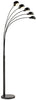 Black 5-Light Peacock Arc Floor Lamp