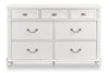 Livy 7-Drawer Dresser for Kids, 56"W - White