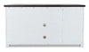 Madison 60" TV Stand - White - Rustic style TV Stand in White and brown