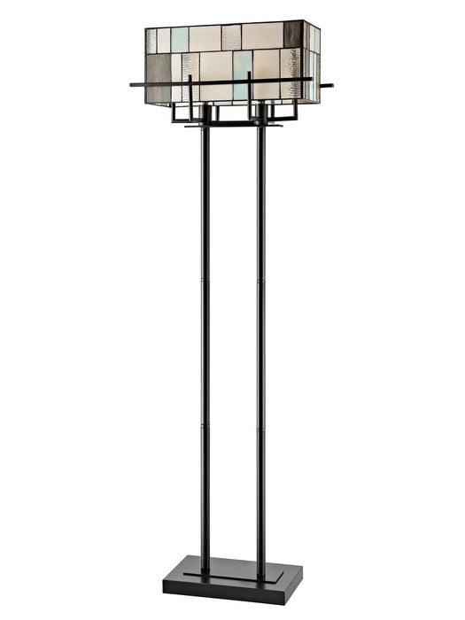 Manson 63\" Tiffany Style Hand-Blown Glass Floor Lamp