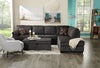 Morty Chenille Storage Ottoman - Grey