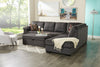 Morty Chenille Storage Ottoman - Grey
