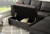 Morty Chenille Storage Ottoman - Grey