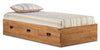 Driftwood Mates Bed with 3-Drawer Storage for Kids, Brown - Full Size