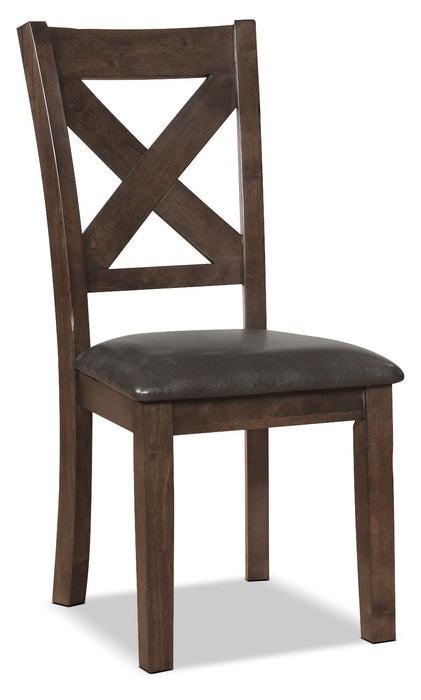 Talia 7pc Dining Set with Table & 6 Chairs, 60-78\"W Extension - Brown