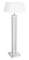 Persia 54.3\" Glam Floor Lamp with Glass, Mirror and Acrylic Crystals
