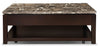 Sicily Coffee Table with Lift-Top and Casters – Brown - Contemporary style Coffee Table in Deep Chocolate Wood