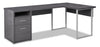 Pollie Reversible L-Shaped Desk - Grey  