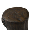 Jordy Ottoman Accent Table – Black  - Rustic style End Table in Black Cement