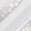 Ava Panel Bed with Headboard & Frame, LED, Glam, White - Queen Size | Lit à panneau Ava somptueux avec tête de lit, cadre de lit et éclairage à DEL, blanc - format grand …
