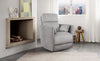 Ember 36" Fabric Swivel Glider Reclining Chair - Silver Cotton | Fauteuil pivotant, coulissant et inclinable Ember de 36 po en tissu - coton argenté