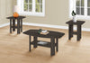 Everest 35.5" Rustic 3-Pack Coffee + 2 End Tables with Shelf - Brown Oak |Ensemble 3 tables rustiques Everest de 35,5 po (table à café et 2 tables de bout) avec tablette - chêne brun