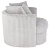 Midi Chenille Swivel Cuddler Chair - Groove Mist 