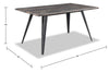 Amos 5-Piece Dining Package with Tess Chairs - Brown - Dining Room Set