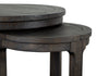 Axl 24" Traditional Round Nesting End Tables - Dark Grey-Brown Wood|Tables de bout gigognes rondes traditionnelles Axl de 24 po - bois gris-brun foncé