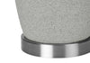 25" Grey Ceramic with Silver Base Table Lamp|Lampe de table de 25 po en céramique grise avec base argentée