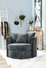 Midi Chenille Swivel Cuddler Chair - Plush Thunder 