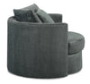 Midi Chenille Swivel Cuddler Chair - Plush Thunder 