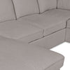 Scott Living Haven 3-Piece Left-Facing Chenille Fabric Sleeper Sectional with Storage Chaise - Grey | Sofa-lit sectionnel de gauche Haven de Scott Living 3 pièces en tissu de chenille avec fauteuil long de rangement - gris