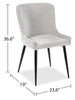 Lexi Dining Chair with Velvet-Look Fabric, Metal - Taupe | Chaise de salle à manger Lexi en tissu d’apparence velours et en métal - taupe