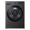 LG 5.8 Cu. Ft. Smart Front-Load High-Efficiency Steam Washer - Black Steel - Stackable - WM6700HBA
