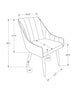 Eliot Dining Chair - Taupe - Contemporary style Dining Chair in Taupe Metal