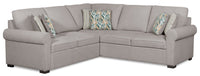 Scott Living Haven 2-Piece Left-Facing Chenille Fabric Sectional - Grey