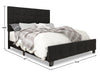 Page Queen Bed - Charcoal - Contemporary style Bed in Charcoal Medium Density Fibreboard (MDF)