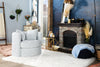 Petite Chenille Swivel Cuddler Chair - Teddy Star 