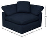 Eclipse Linen-Look Fabric Modular Armless Chair - Navy 
