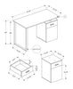 Remi Reversible Desk - White 