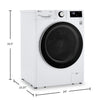LG 24" 2.6 Cu. Ft. Smart Front-Load High-Efficiency Steam Washer - White - Stackable - WM1455HWA | Laveuse à la vapeur intelligente haute efficacité LG à chargement frontal de 2,6 pi³ et de 24 po - blanche -…