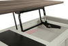 Colby Coffee Table with Lift Top and Casters  - Rustic style Coffee Table in Weathered oak and antique white