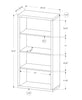 Slade 4-Shelf Bookcase - Dark Taupe  