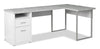Pollie Reversible L-Shaped Desk - White  