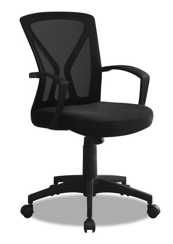 Dominic 23.5" Office Chair with Mesh Back - Black