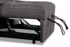 Drake Faux Suede Chair with Pull-Out Ottoman - Cement 