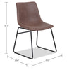 Amos 5-Piece Dining Package with Tess Chairs - Brown - Dining Room Set
