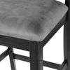 Dena Counter-Height Dining Chair - Grey-Brown - Country style Dining Chair in Grey-Brown Rubberwood