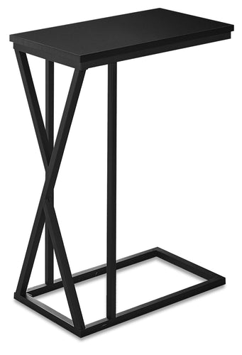 Leila 10.25" C-Shaped Chairside Table - Black