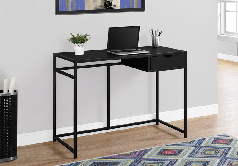 Everly 42.25\" Office Desk with Drawer - Black