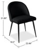 Bali Dining Chair with Boucle Fabric, Metal - Black | Chaise de salle à manger Bali en tissu bouclé et en métal - noire
