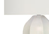 27" Cream Ceramic Table Lamp with Ivory Shade|Lampe de table de 27 po en céramique crème avec abat-jour ivoire