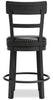 Otis Counter-Height Swivel Stool - Black 